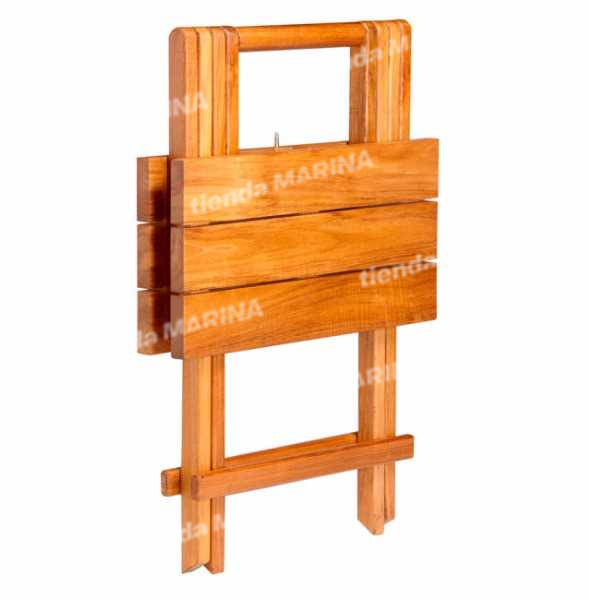 Mesa de teca plegable para dos personas