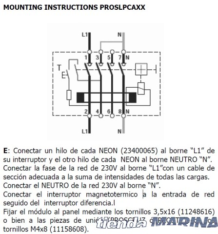 Modulo magnetotermico 2 p+ diferencial 40A-30mA